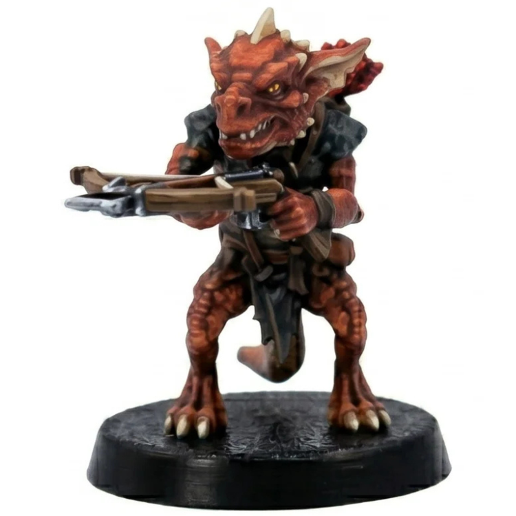Painted example of five Kobold fantasy tabletop miniatures by Forged Path Miniatures for roleplaying games and wargaming encounters.