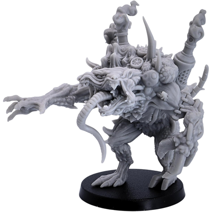 Mutant Ratmen Brute Miniature | 1 Rat Monster Figure | 32mm RPG Enemy | Resin Warfare
