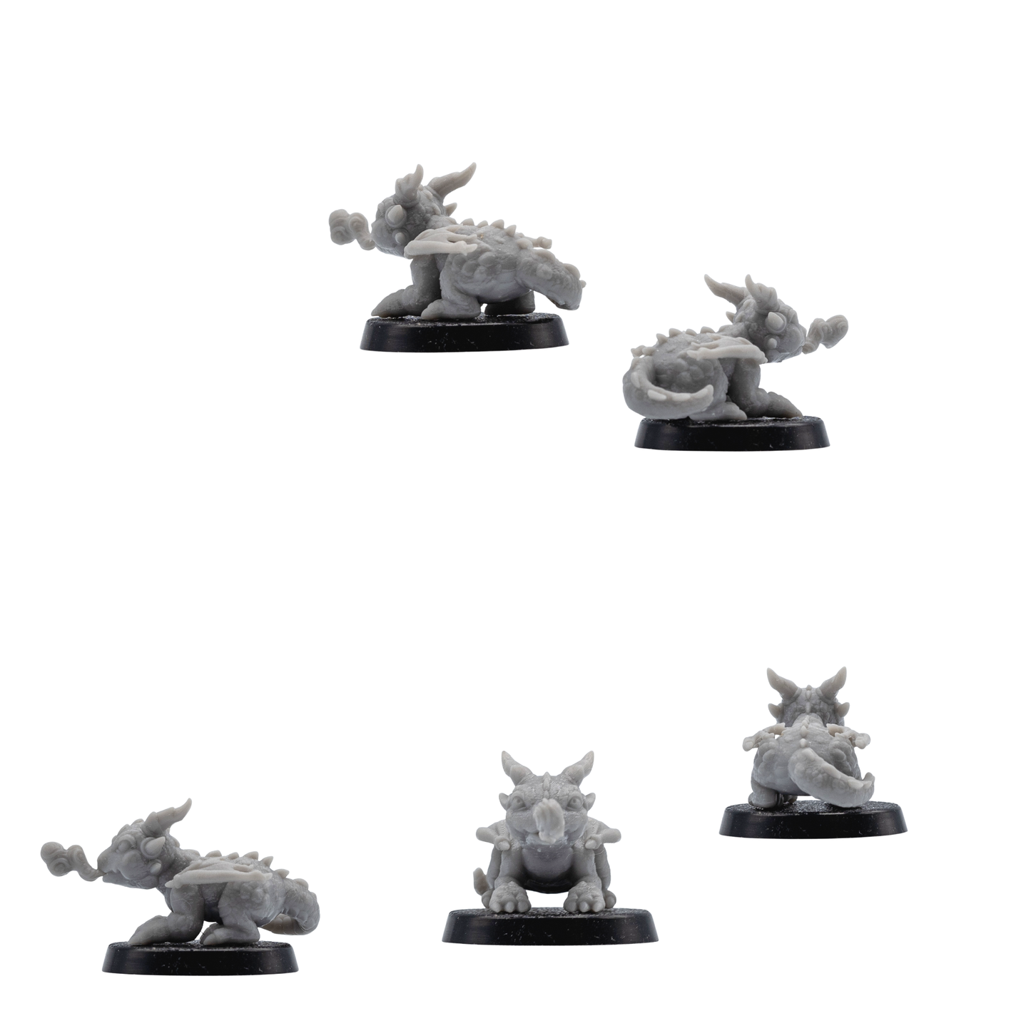 Wrymling Familiars x 3 | 32mm Scale Baby Dragon Miniatures | Forged Path Miniatures