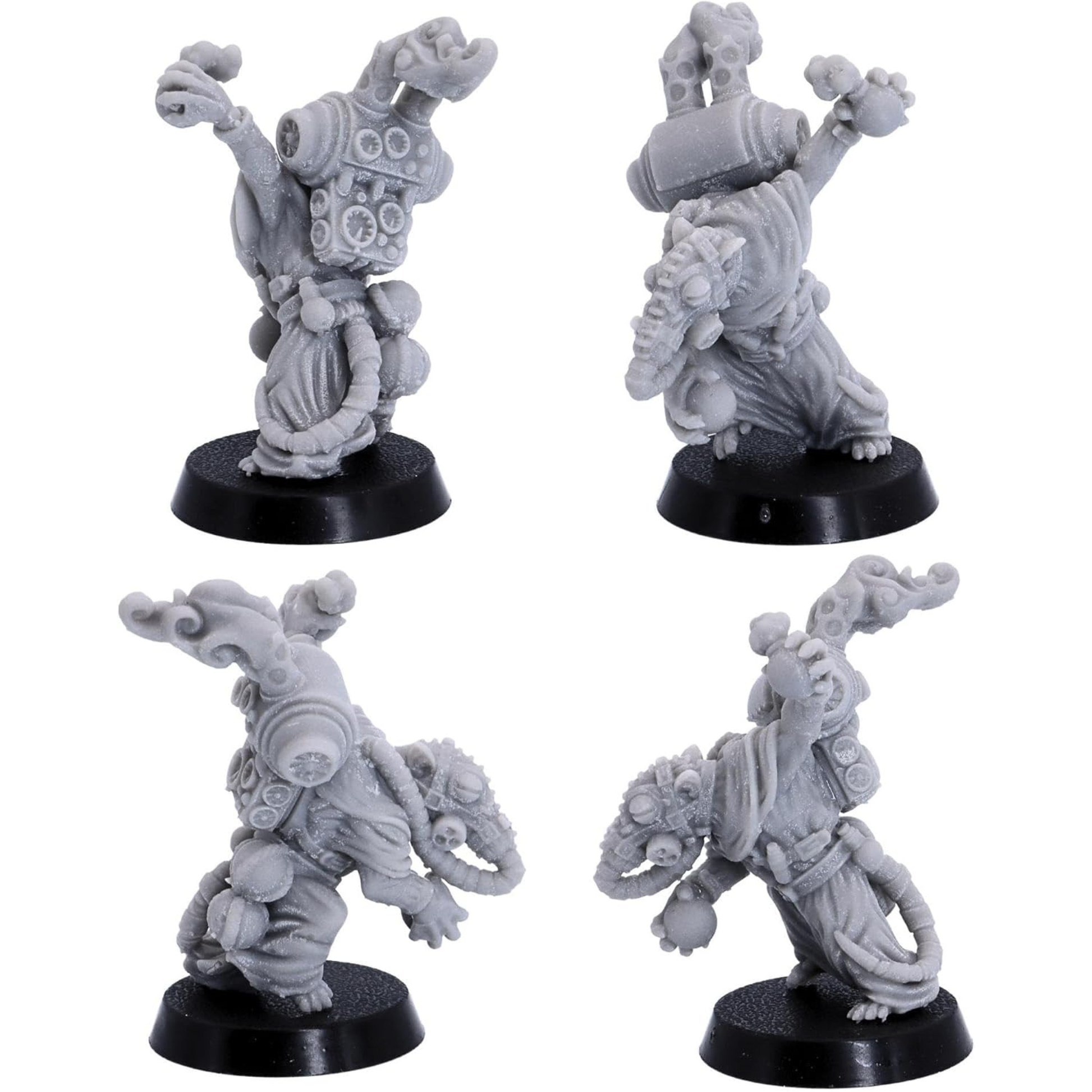 Battle Alchemist Rats miniature set shown from multiple angles