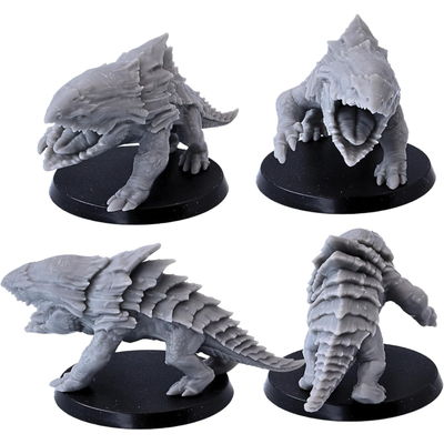 Attacking Bulette Shark 28mm RPG monster with claws and open jaws