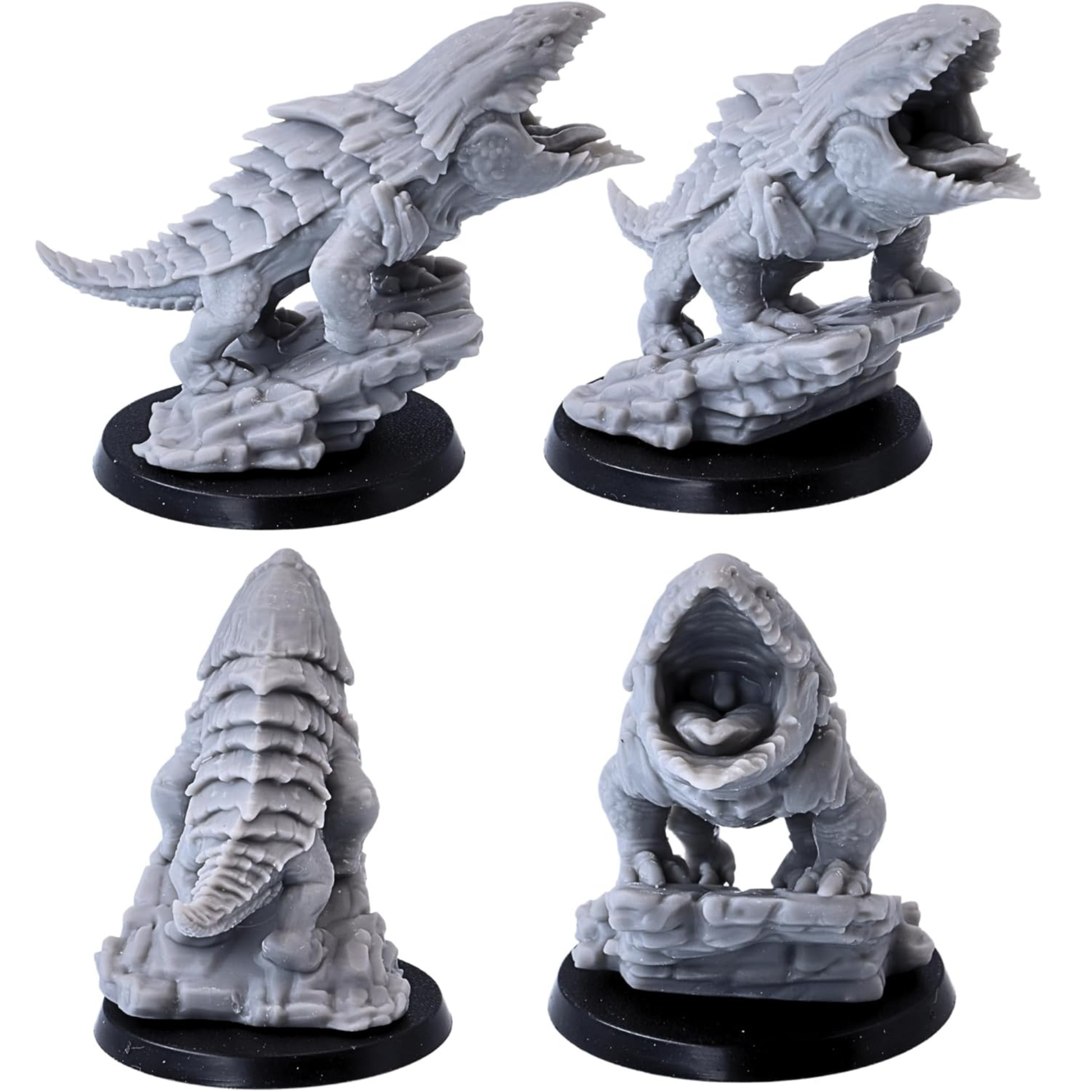Bulette Shark monster standing on rocky terrain with layered armour plates