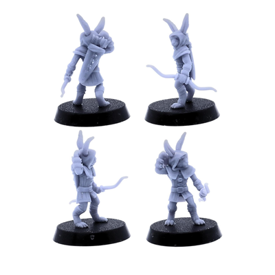 Bunny Army rabbit fighter carrying fantasy battle axes