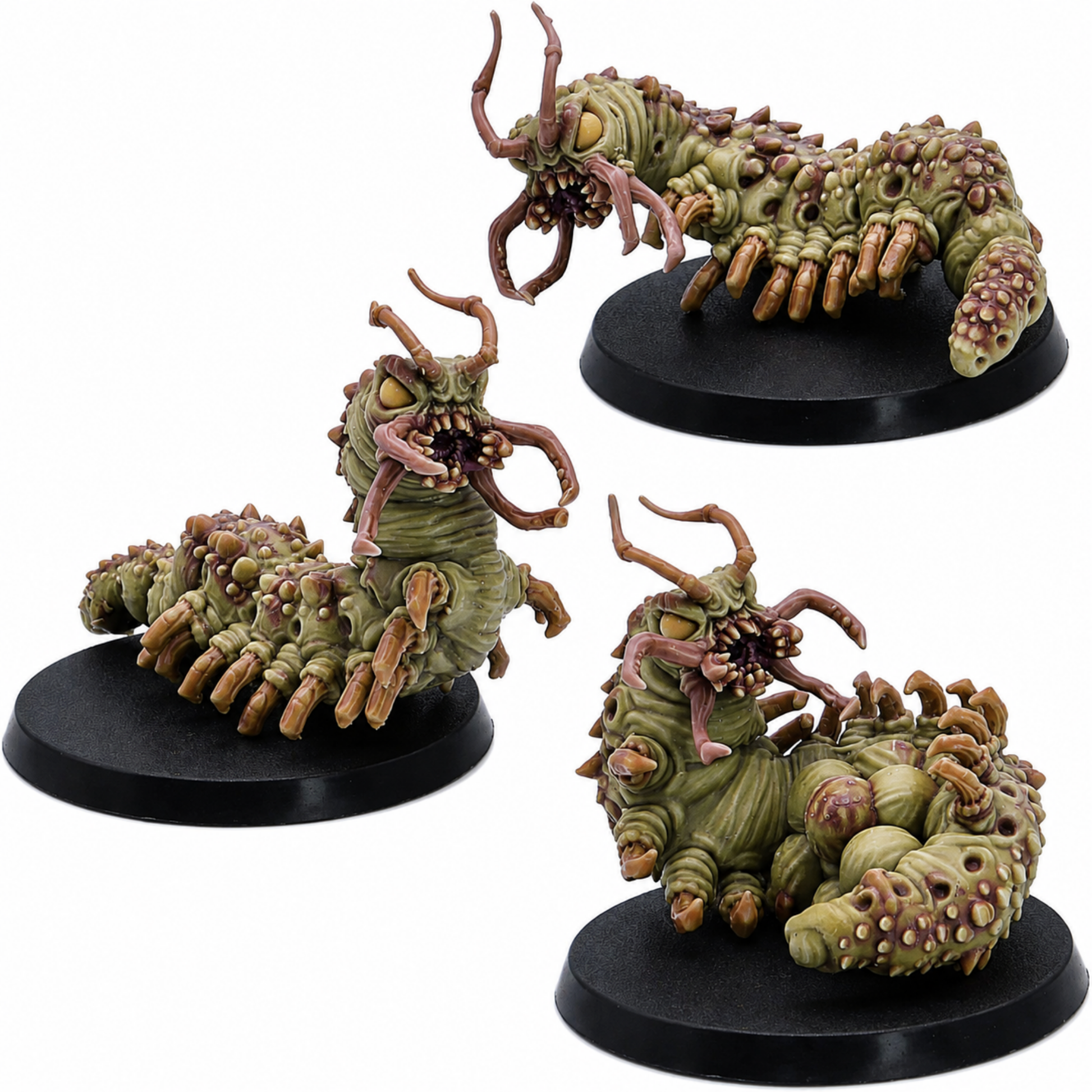Painted Carrion Bugs set of three grotesque 28mm insect monsters by Epic Miniatures