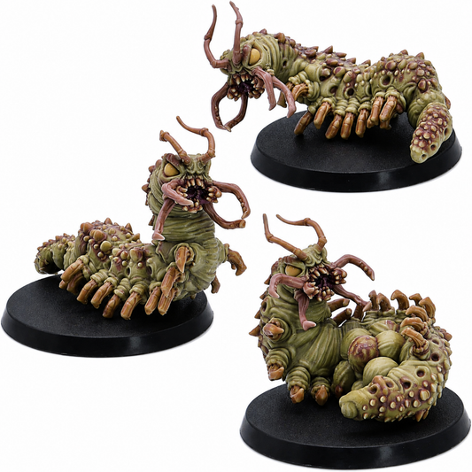 Painted Carrion Bugs set of three grotesque 28mm insect monsters by Epic Miniatures