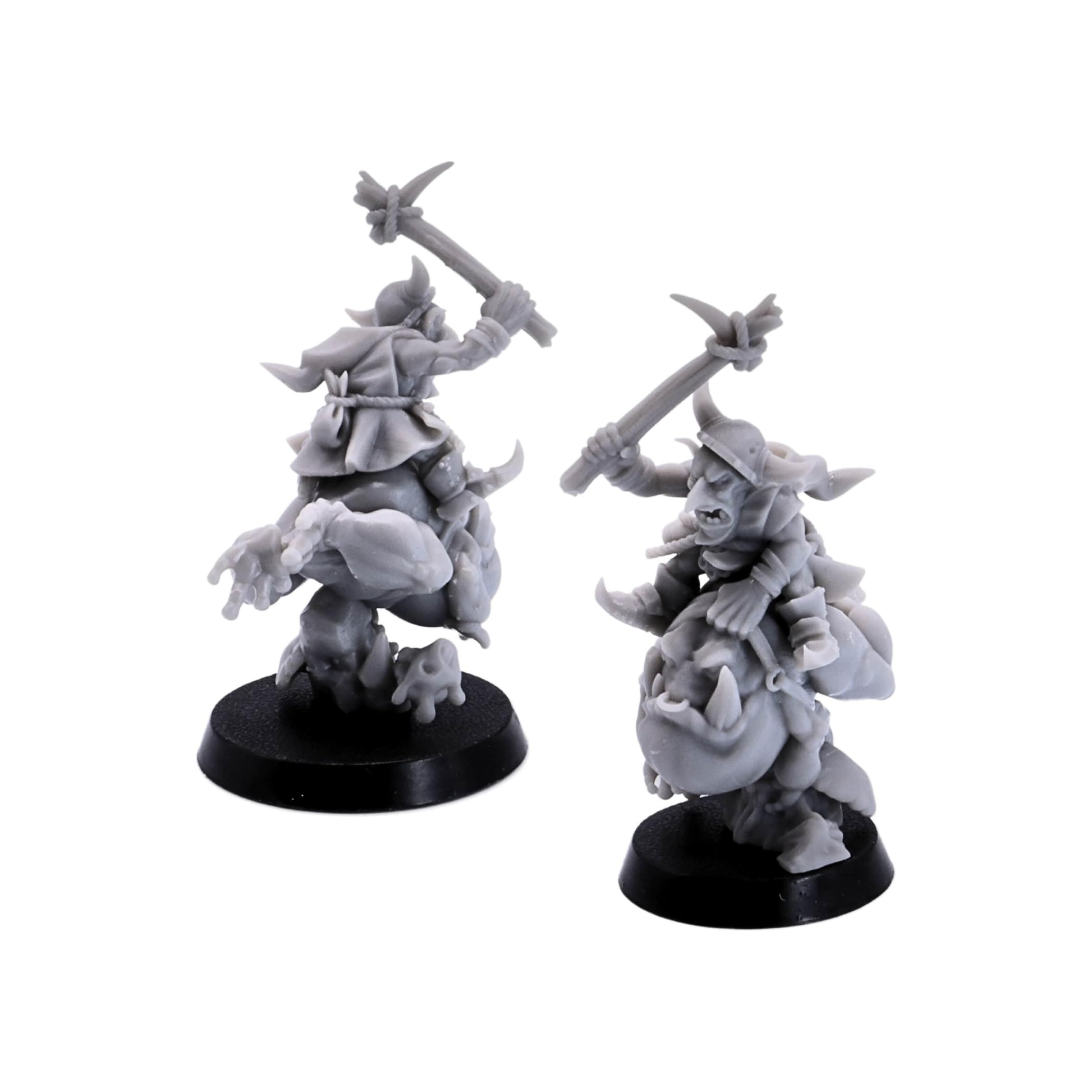 Dynamic Frog Riders miniatures posed in charging, leaping and attacking positions.