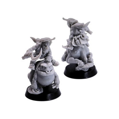 Mounted Frog Riders unit suitable for fantasy armies, skirmish games and RPG encounters.
