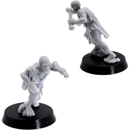 Running ghoul miniature armed with a large bone weapon.