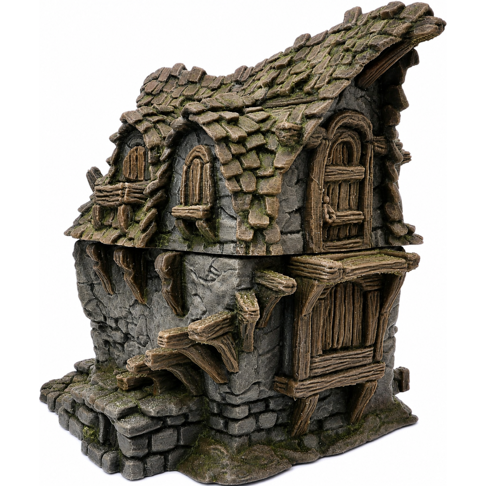 Painted Hagglethorn Cottage fantasy terrain building by Printable Scenery and Forged Terrain.