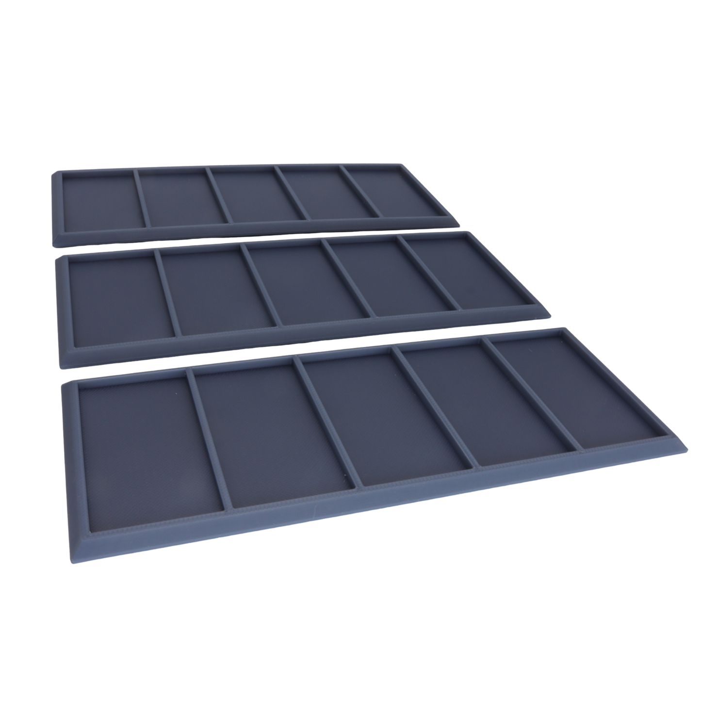 Set of three Heavy Cavalry Movement Trays by Forged Terrain designed for five 60x30mm bases per tray.