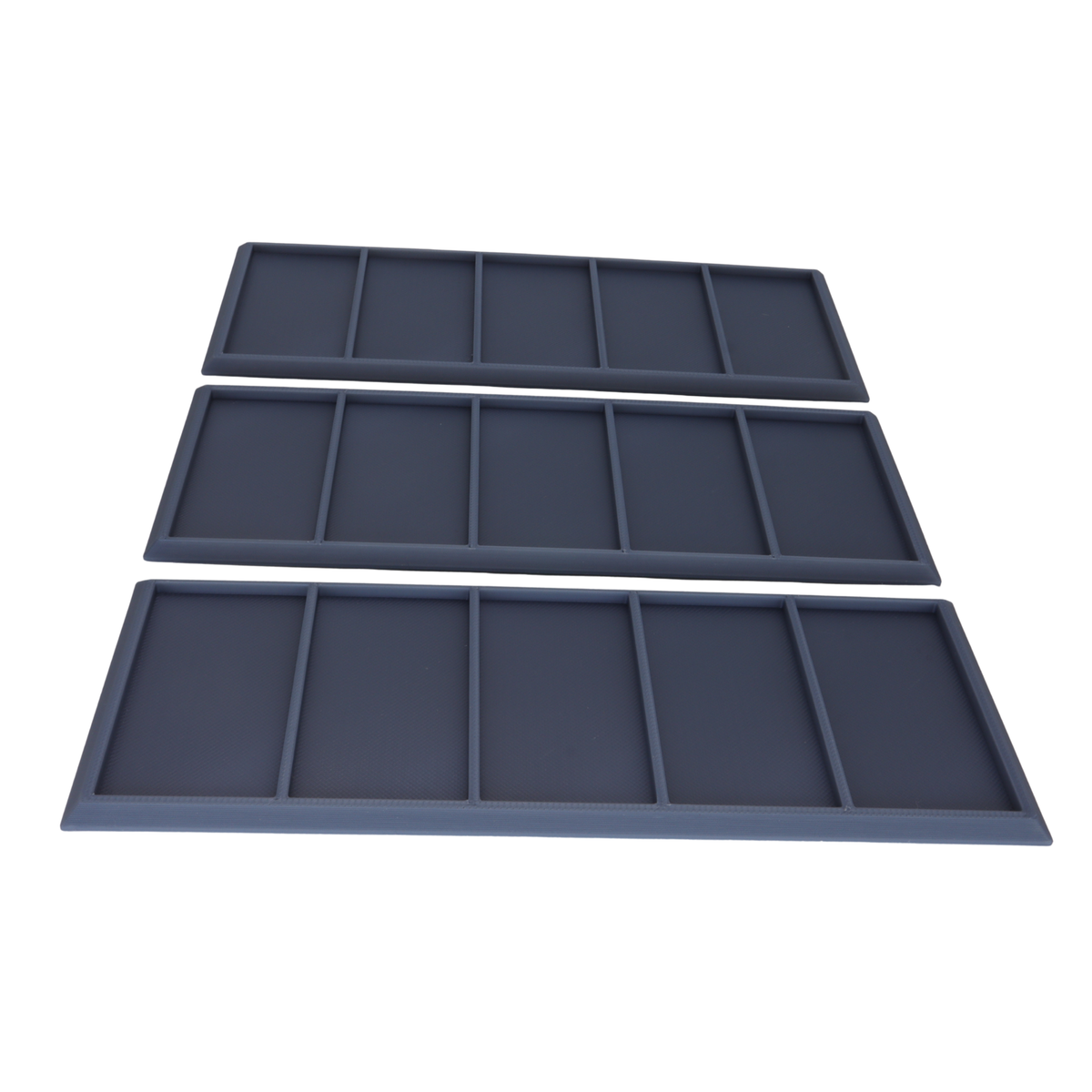 Set of three PLA cavalry regiment movement trays designed for tabletop wargaming miniatures.
