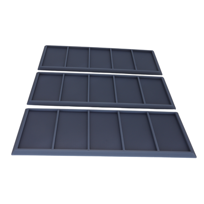 Set of three PLA cavalry regiment movement trays designed for tabletop wargaming miniatures.