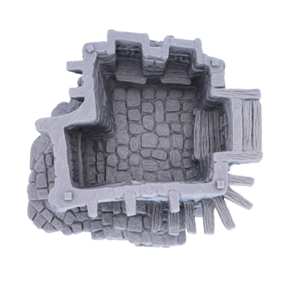 Top-down view of the lower Homestead section showing the accessible stone-textured interior.