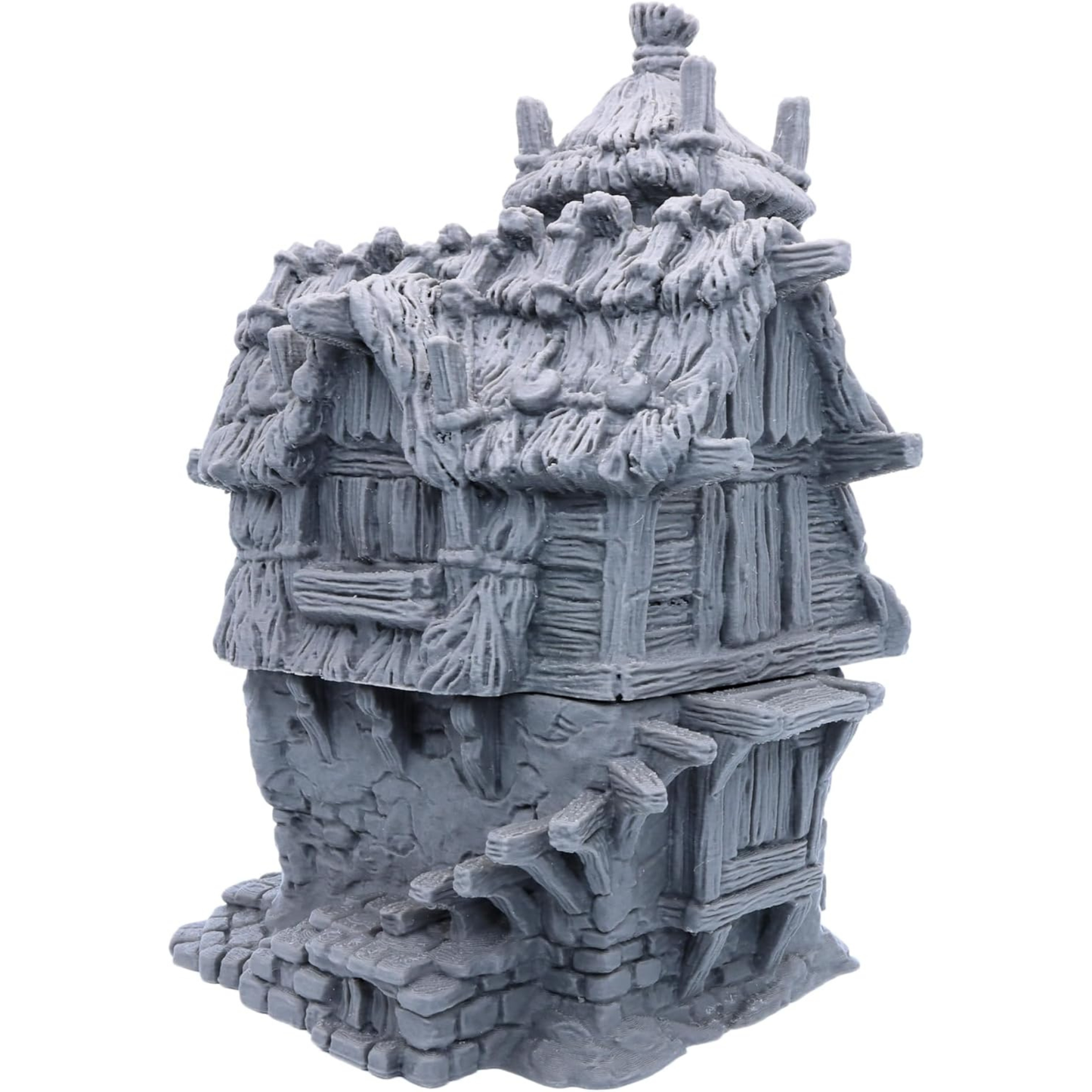 Unpainted Homestead terrain building showing the detailed front and side architecture.