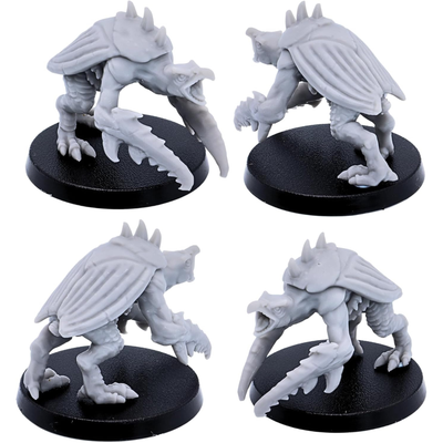Detailed Hook Horror fantasy creature miniature showing its plated shell and hooked limbs.