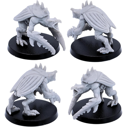 Detailed Hook Horror fantasy creature miniature showing its plated shell and hooked limbs.