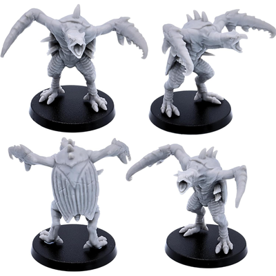 Hook Horror resin miniature shown from multiple angles for model detail reference.