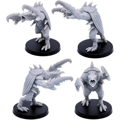 Standing Hook Horror miniature with raised hooked arms and armored shell.