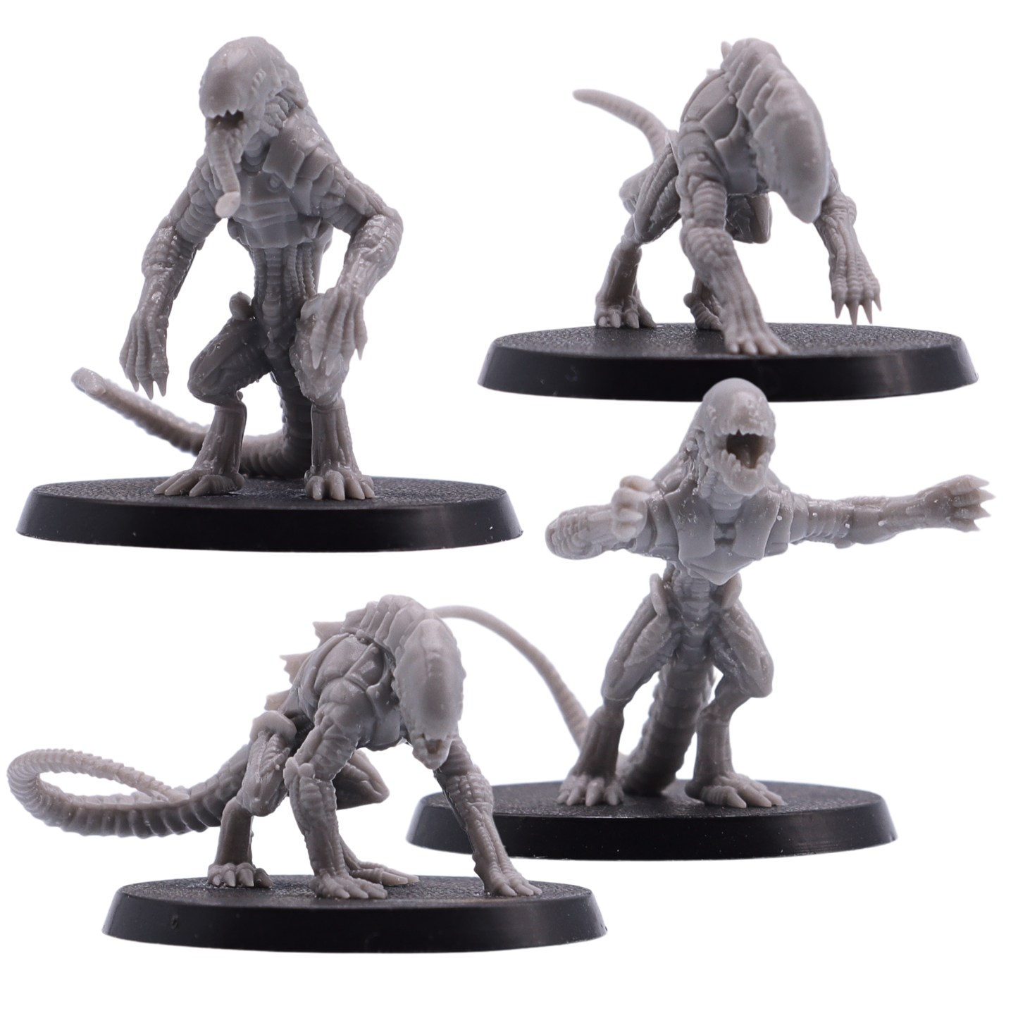 Unpainted Hounds of Tindalos miniatures set of four resin alien horror creatures on 50mm round bases.
