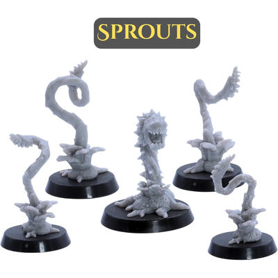 Collection of smaller carnivorous plant sprouts for jungle and dungeon encounters.