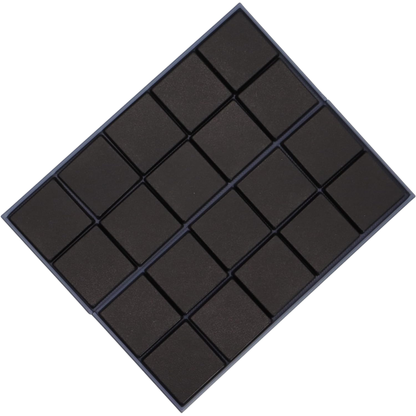 Movement trays shown filled with individual 25mm square base inserts to demonstrate the 5x2 formation.