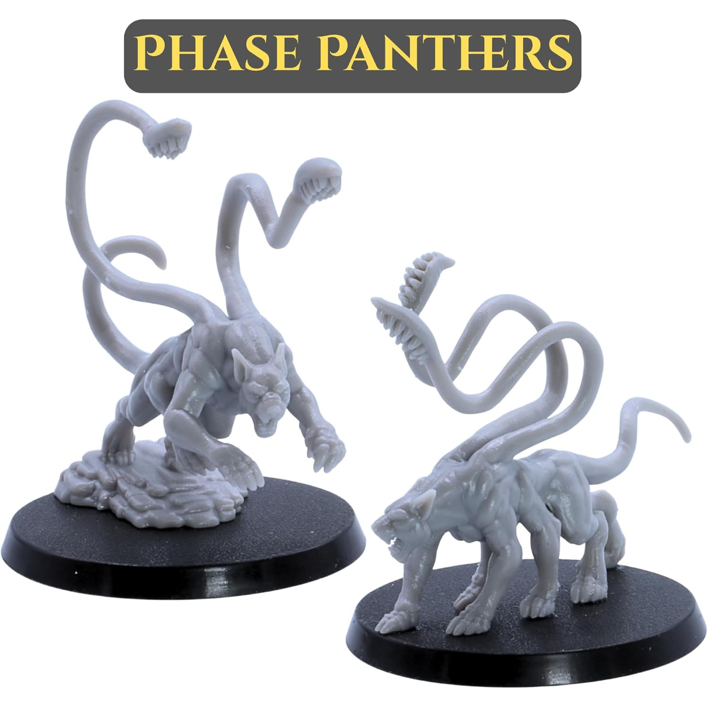 Pair of Phase Panther fantasy creatures with long supernatural tentacles.