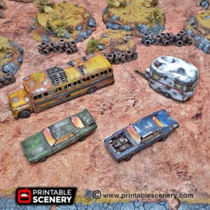 Post apocalyptic Abandoned Vehicles Model