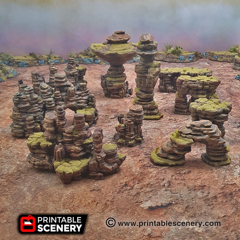 Canyon Rocks Fantasy Terrain Model