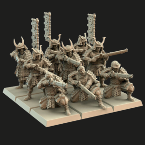 Japanese Samurai Musketmen Unit Miniature Resin Printed Models