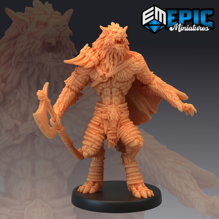 dire werewolf alpha armed with axe