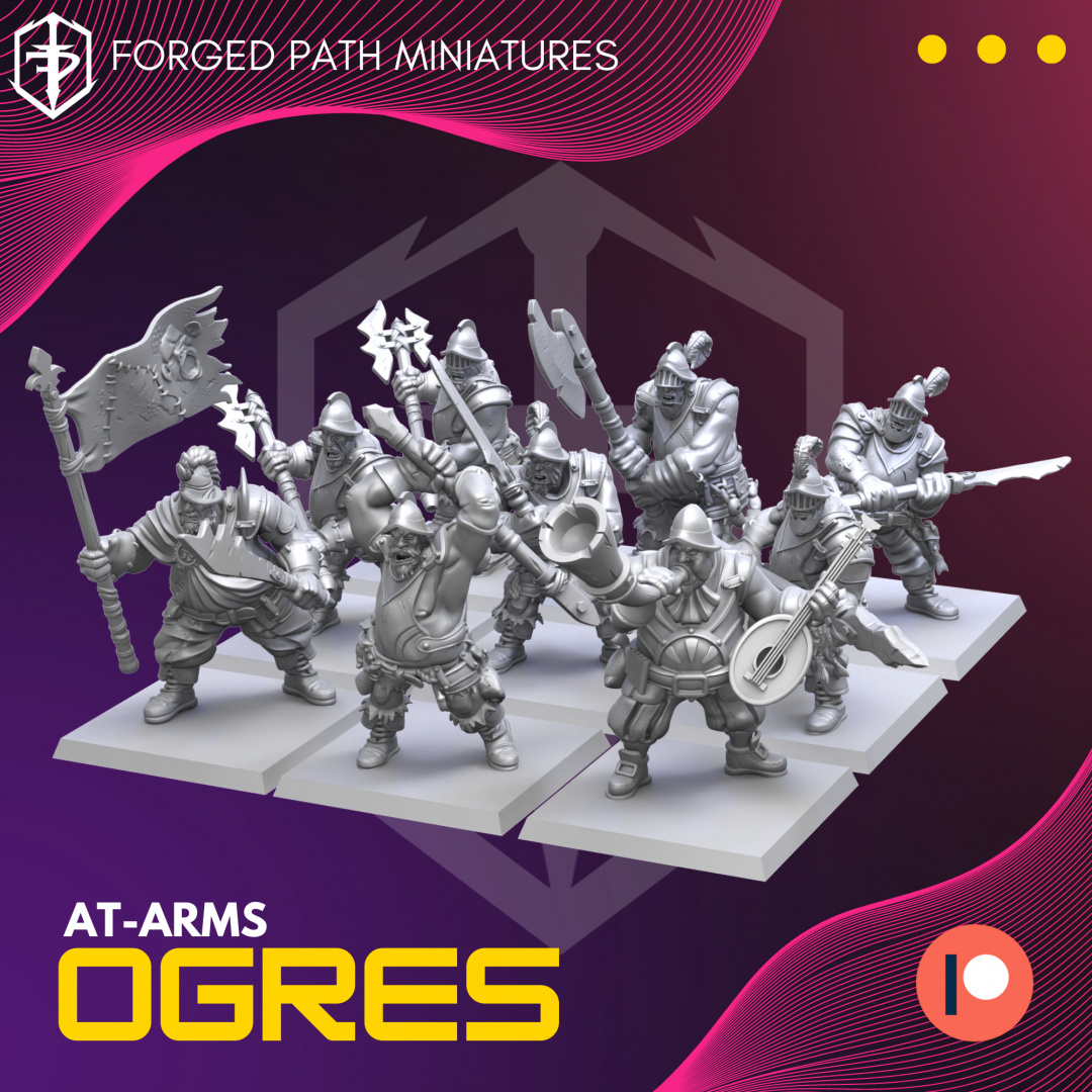 Ogre unit 3d printed miniature