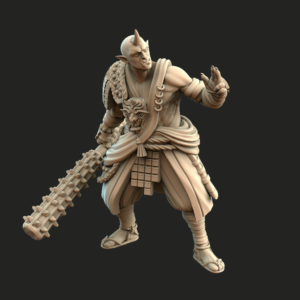 Japanese Monk Oni with great studded weapon
