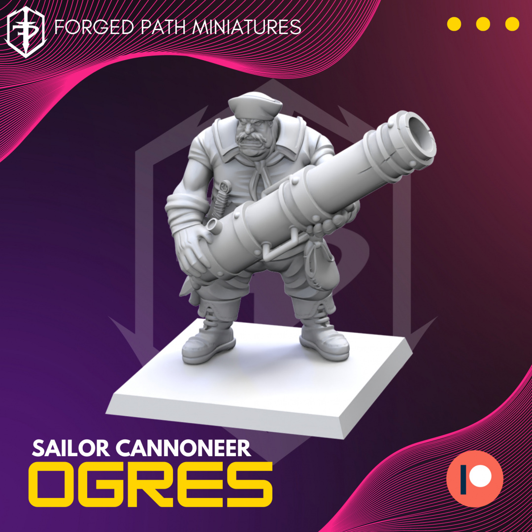 Ogre miniature armed with Cannon
