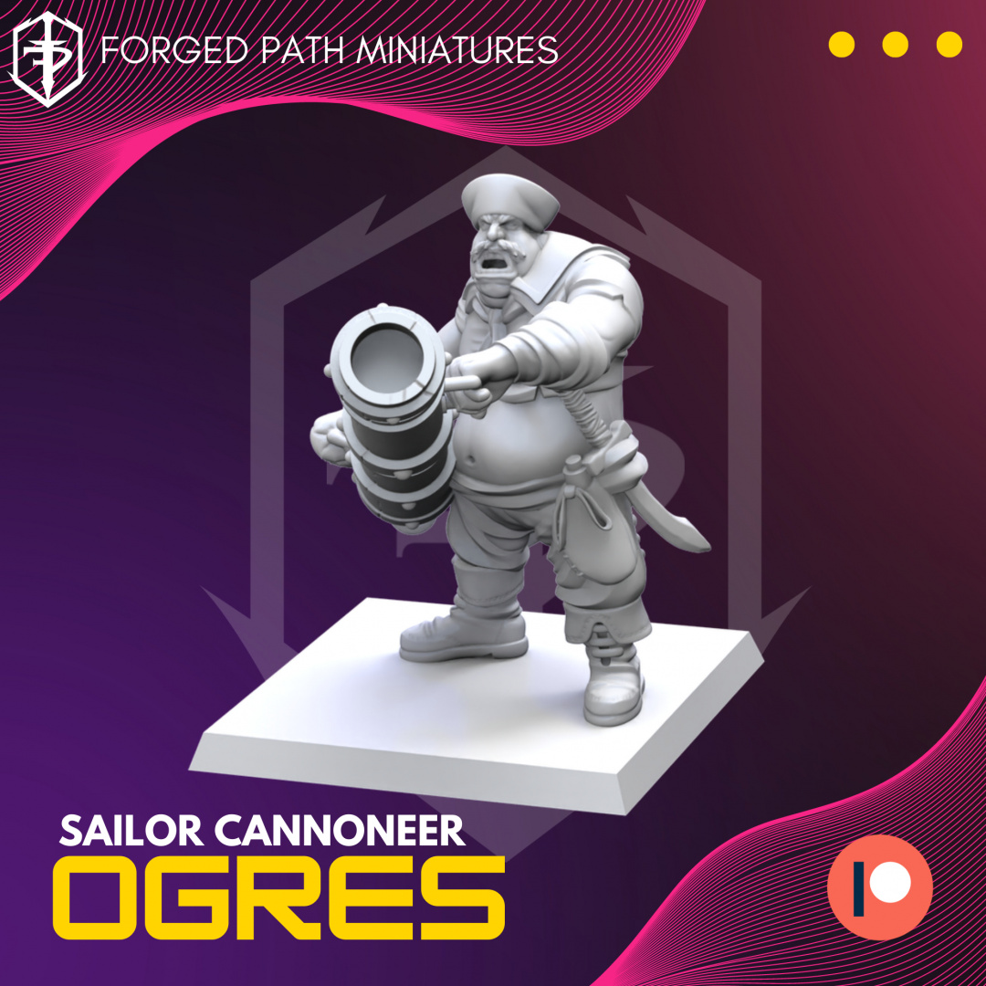 Ogre miniature armed with Cannon