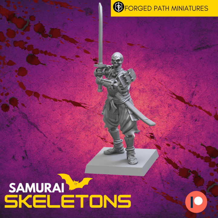 Japanese Samurai Skeleton Warrior Miniature