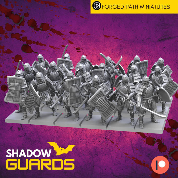 Japanese Samurai Skeleton Shadow Guards Miniature