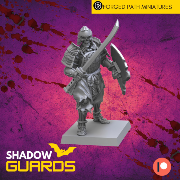 Feudal Japanese Samurai Skeleton Shadow Guards Miniature