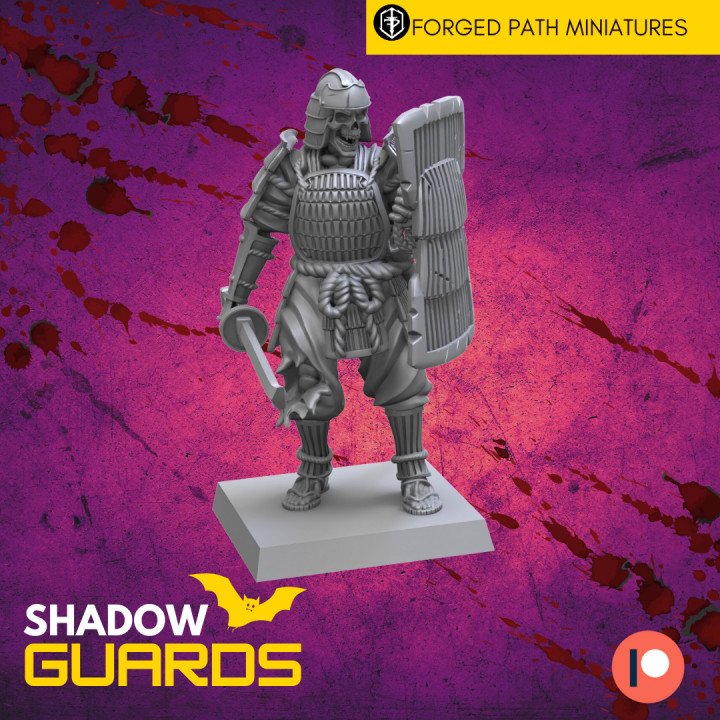 Japanese Samurai Skeleton Shadow Guard Miniature