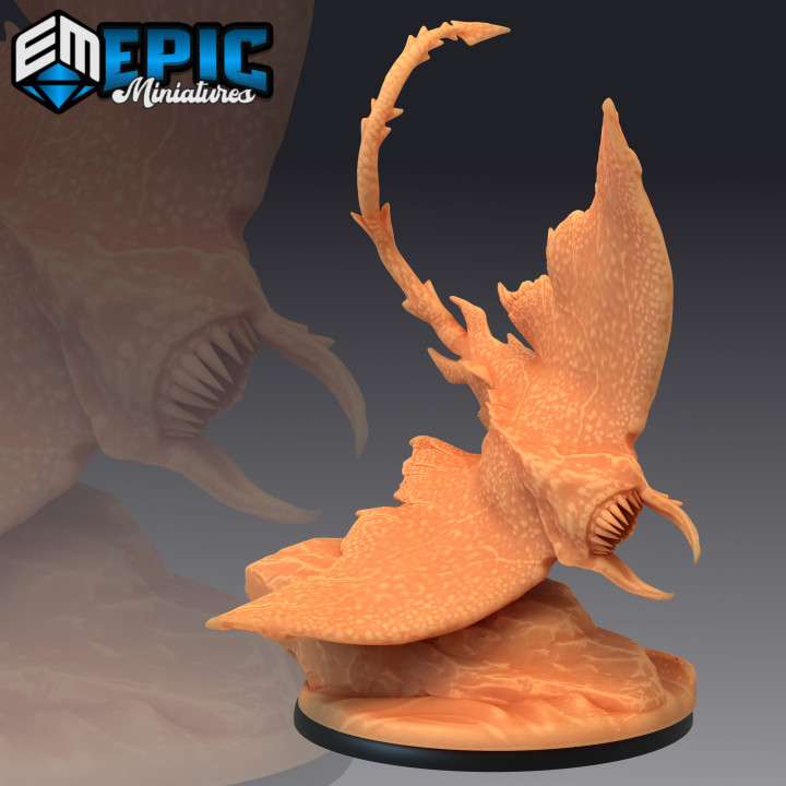 Manta Ray miniature is a creature that can make Miniatures wargaming game more intense experience.