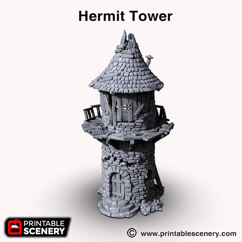 Hermit-Tower-2 In white background