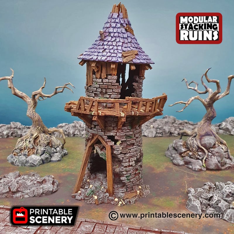 Hermits Tower Miniature, 3D Printed Tower Miniature