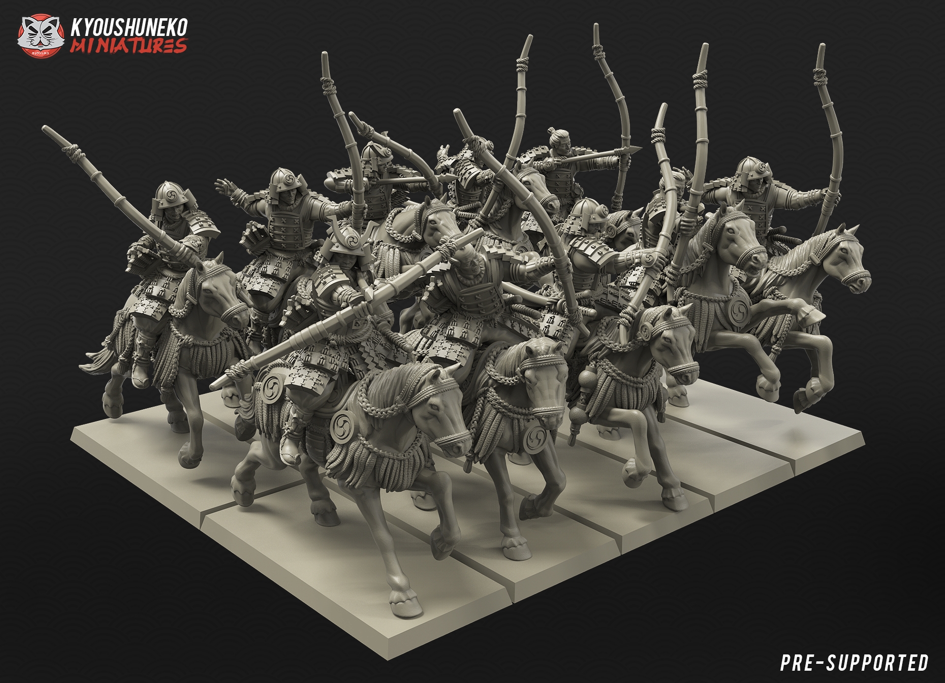 Samurai Miniatures 28mm - Japanese Samurai Bowmen Cavalry