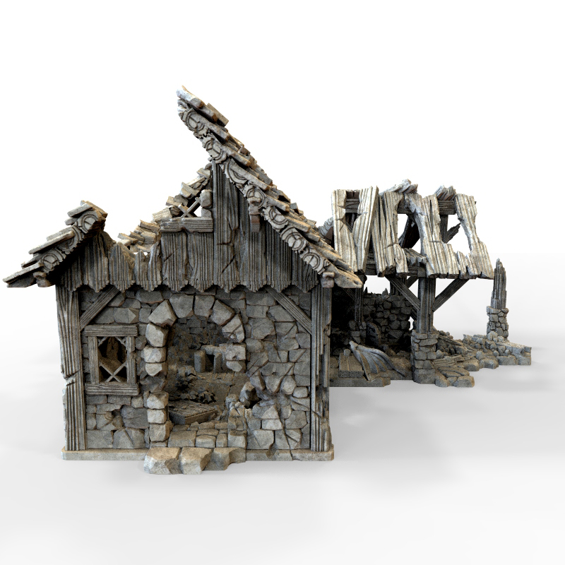 Ruined Blacksmith War Miniature
