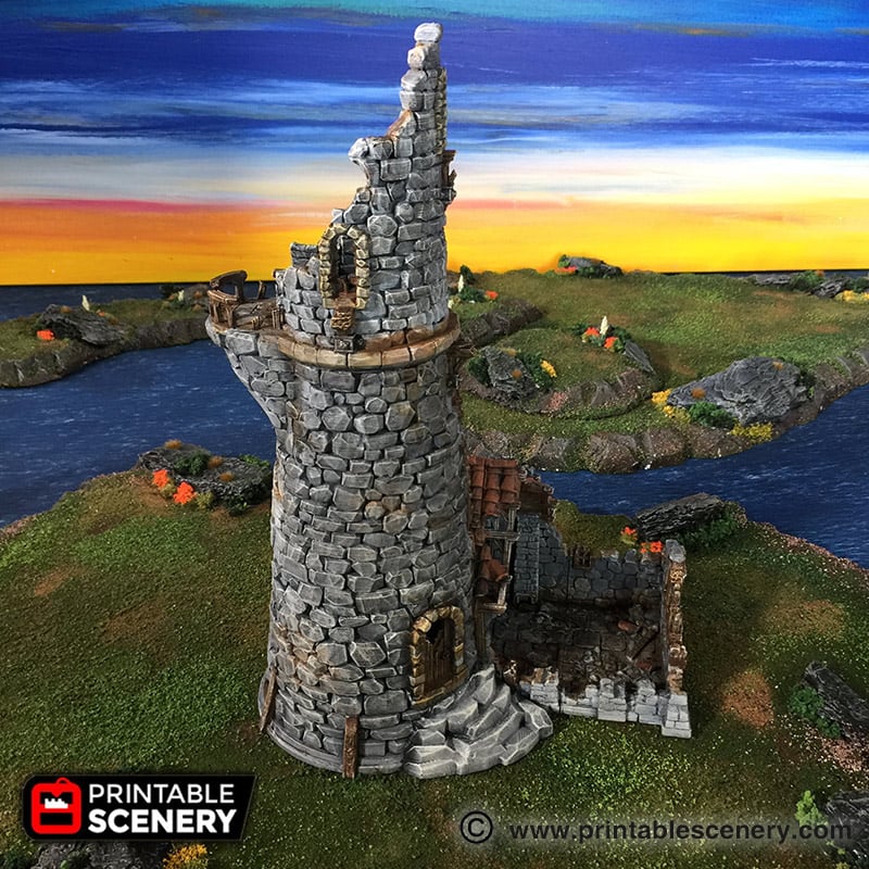 Ruined Lighthouse Scatter Terrain Model