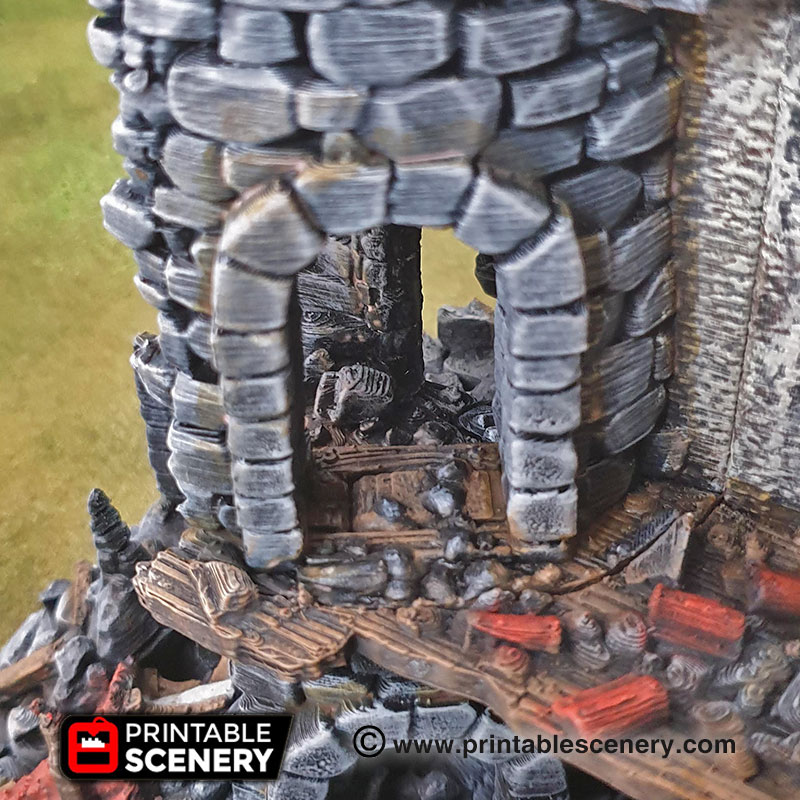 Ruined Sorcerer Tower Fantasy Scatter Terrain