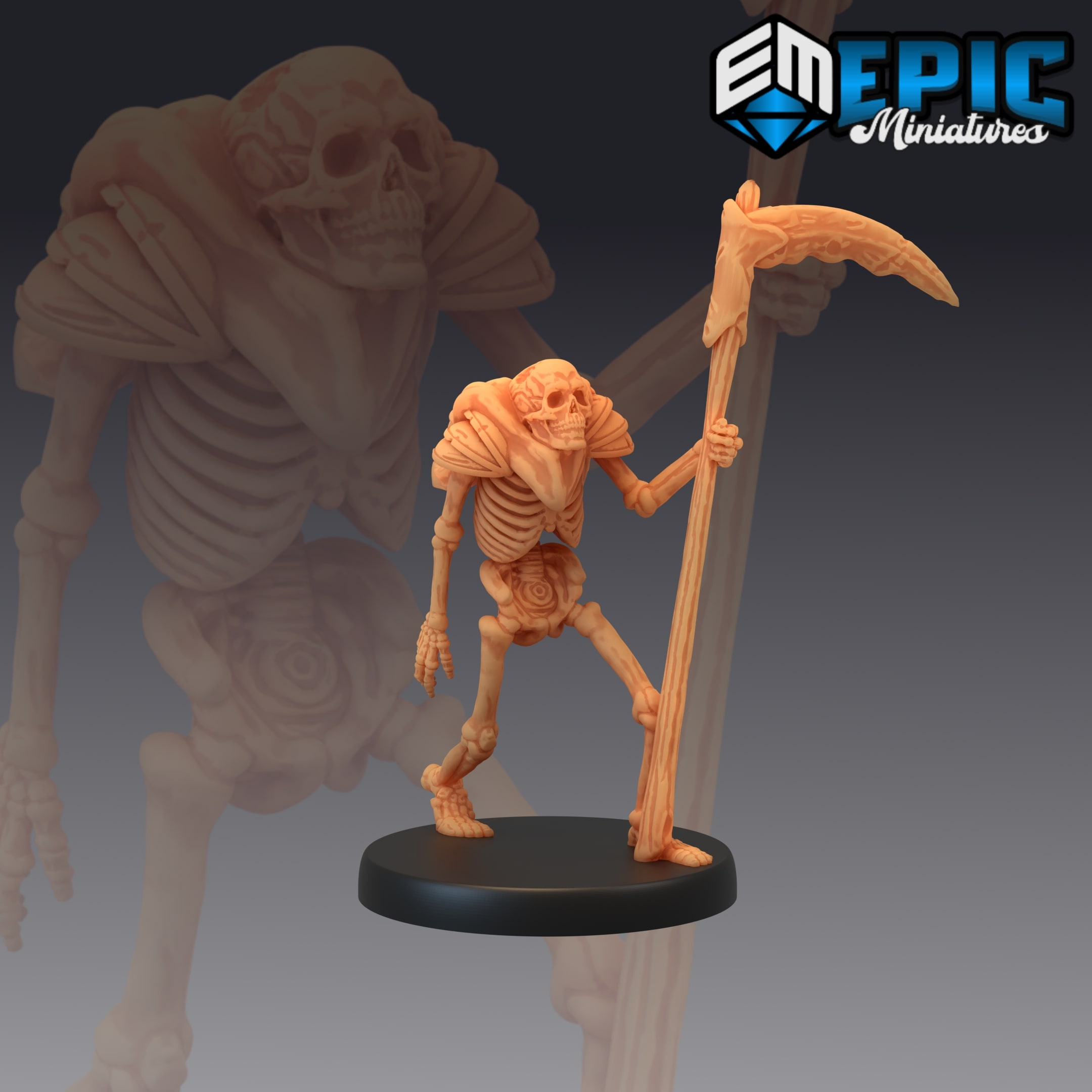 Scythe of Dead Skeleton (Medium) - This Skeleton army can fight any terrain made by epic miniature, with there wielding mastery they can fight without hesitation.