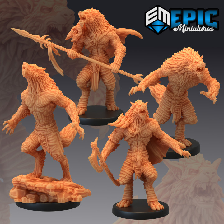 dungeons and dragons miniatures for sale, werewolf set bundle pack miniature Cheap tabletop miniature games