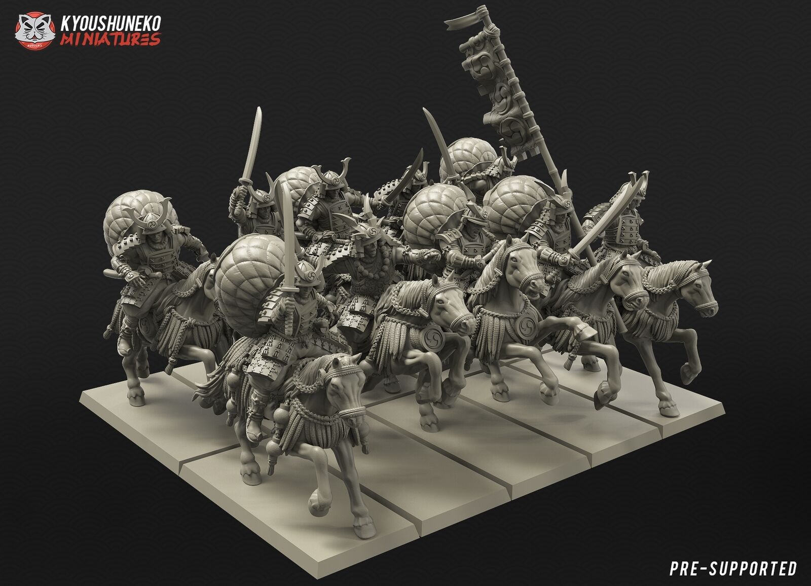 Japanese samurai swords cavalry, samurai miniatures bundle