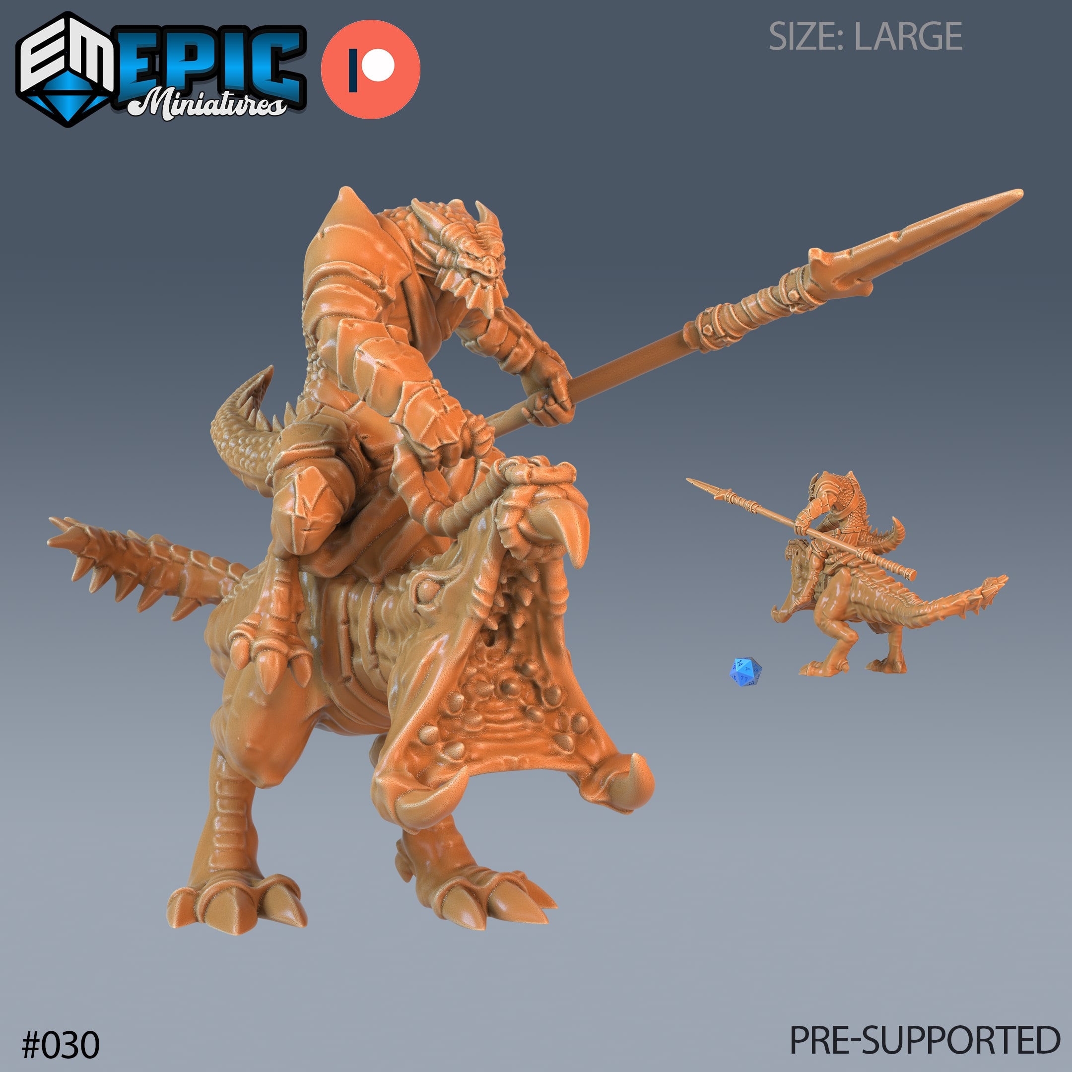 030 - Dragonborn Warrior Spear Rider (Large)
