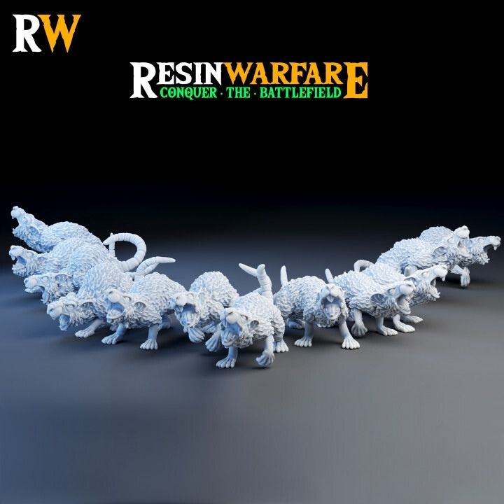 Giant rodent rat swarm miniatures